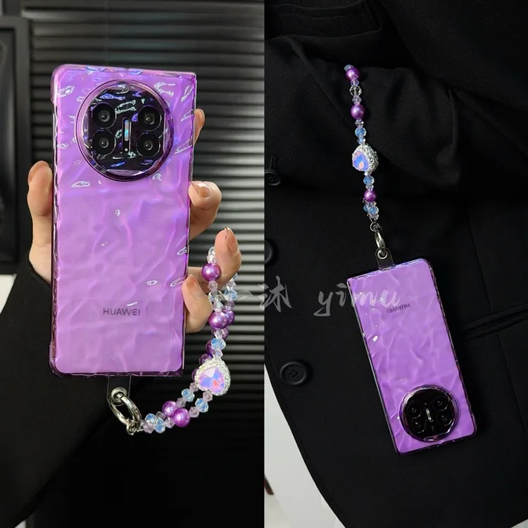 适用华为matex5手机壳新款matex5套huawei网红款透明褶皱创意女款