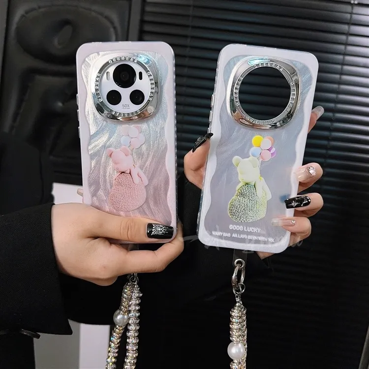 适用荣耀magic6手机壳新款magic6pro套羽纱潮牌创意气球小熊女款p