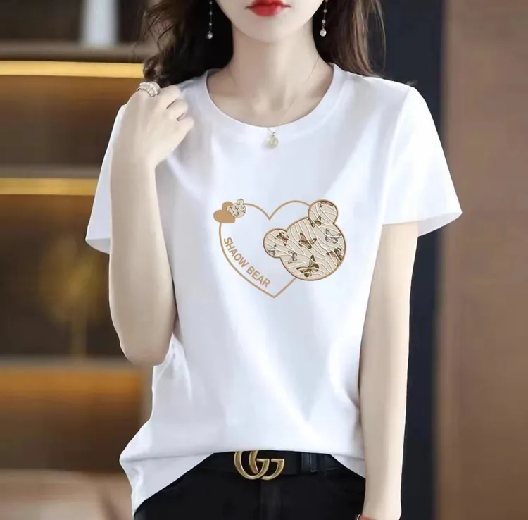 纯色夏季显瘦短袖T恤ins男女同款圆领百搭时尚白色休闲潮流情侣装