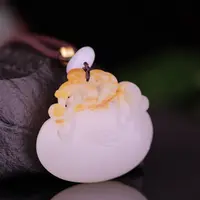 【凤牌】新疆和田玉一级白细玉质油润老熟、巧雕精雕雕刻