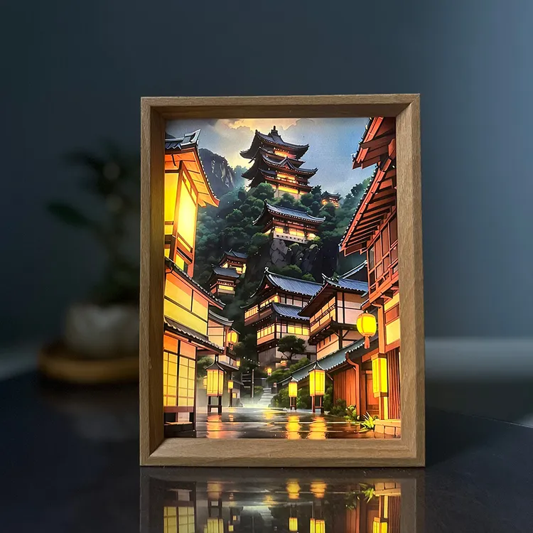 Heykeji/黑科季【古建系列】家居桌搭复古泡茶摆件灯光画装饰画卧室