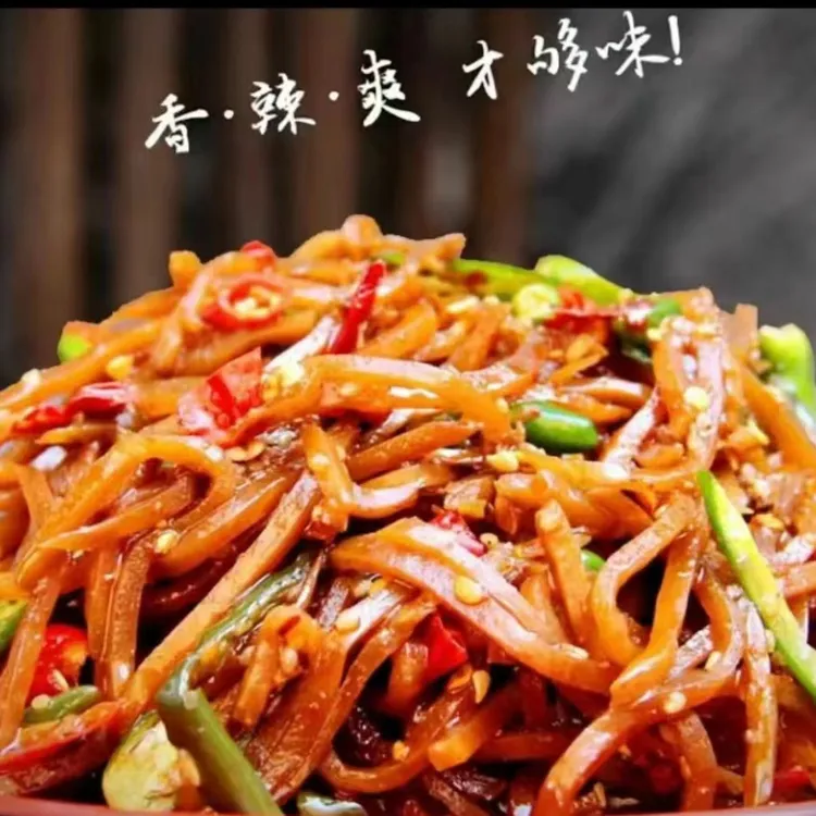 山东香辣咸菜丝童年味道芥菜丝煎饼卷咸菜丝下饭菜