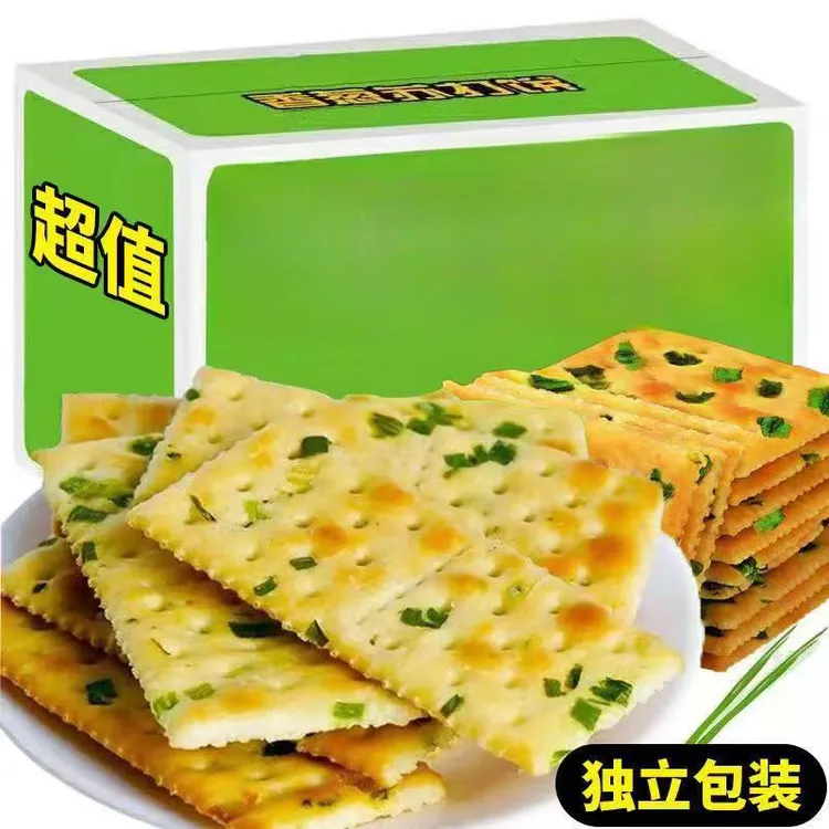 香葱苏打饼干香浓酥脆无添加早餐代餐网红休闲解馋零食学生下午茶