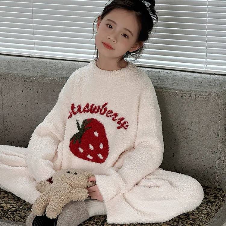 高品质家居服套装软糯舒适女童秋冬新款韩系女孩儿童洋气加厚保暖