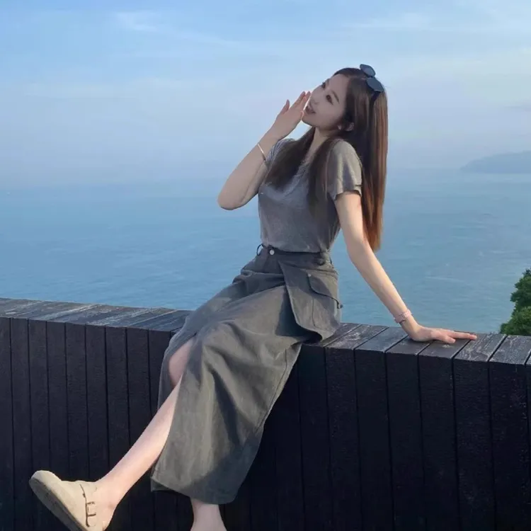 夏装搭配一整套复古港风高级感御姐轻熟甜辣风上衣裙子两件套装女