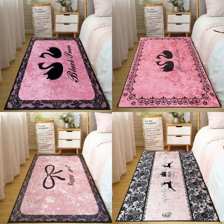 网红金钻绒客厅茶几垫地毯女孩卧室床边毯婚房大面积满铺地毯