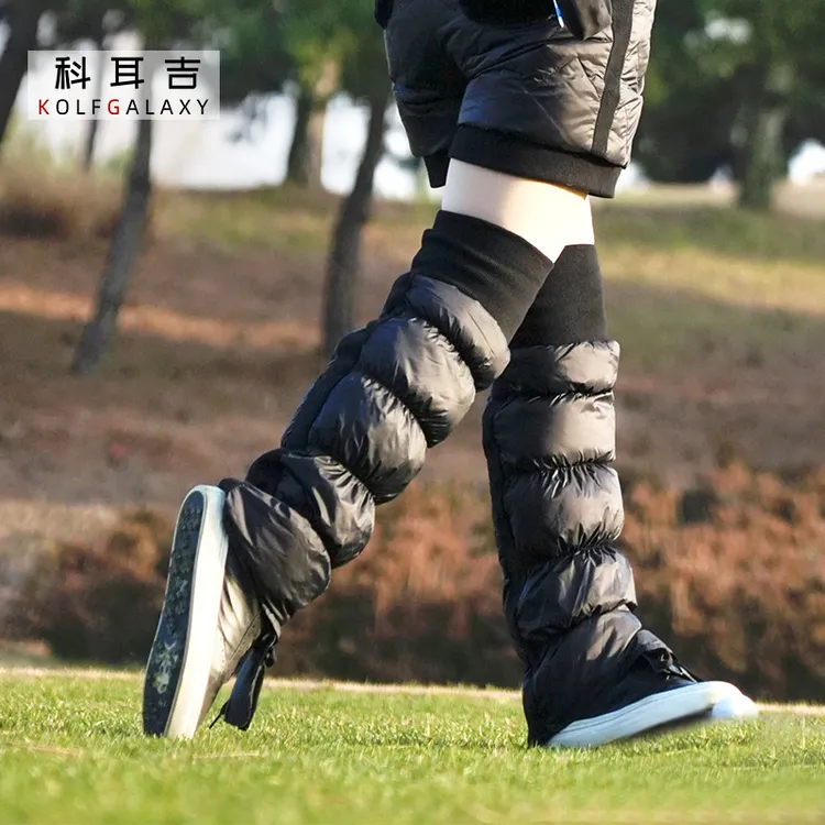 科耳吉高尔夫服装【一朵绒】腿套冬季滑雪腿部羽绒保暖防寒长筒套