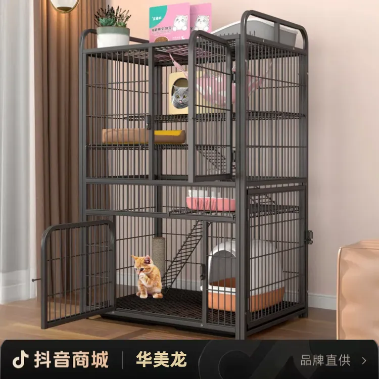 【达人专属】猫笼子家用室内带厕所猫咪别墅超大自由空间宠物猫舍