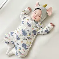 婴儿衣服秋冬季薄款纯棉新生儿连体衣初秋宝宝打底内衣睡衣春秋
