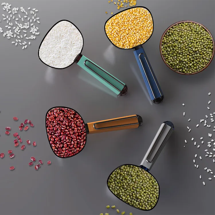 【厨房必备】CEZ米面勺 封口夹粮勺 可封口舀米勺多功能挖面粉勺