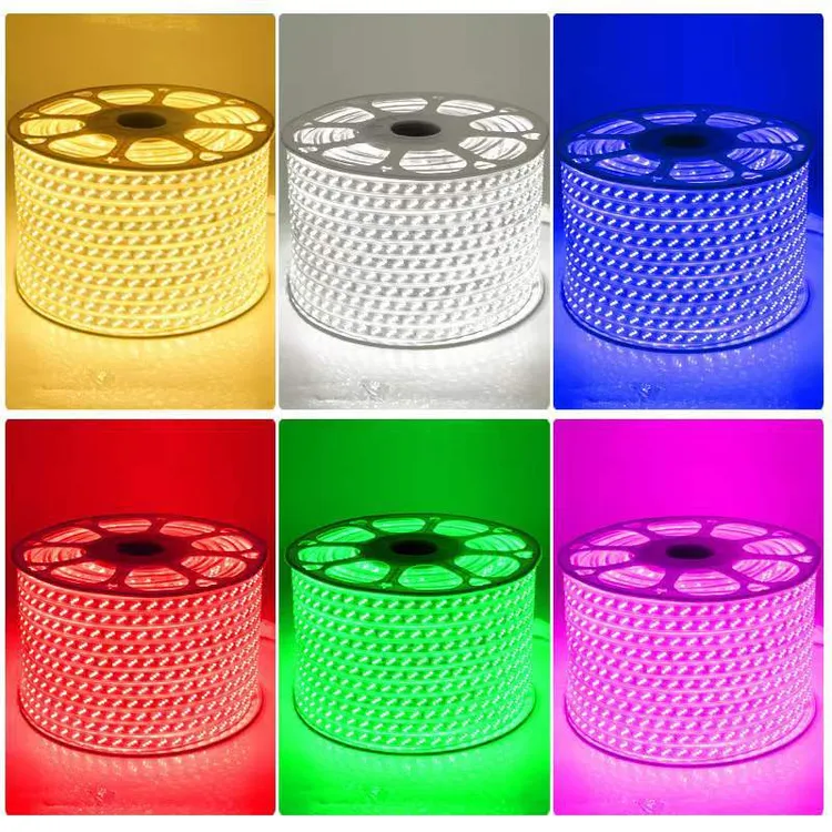 LED户外防水灯条高压灯带2835三排灯条180灯广告灯箱亮化工程220V