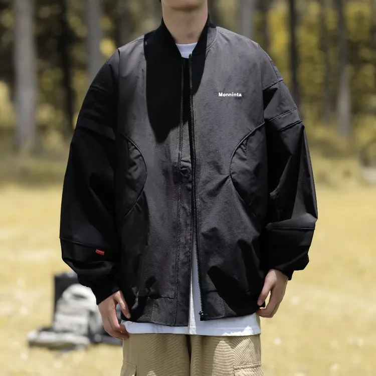 春秋季美式复古飞行员夹克男女潮流户外宽松棒球服工装情侣装外套