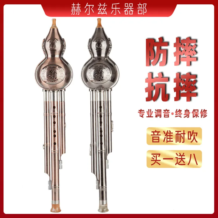 葫芦丝C调镀铜降B调成人学生专业演奏型防摔耐用葫芦丝初学者乐器