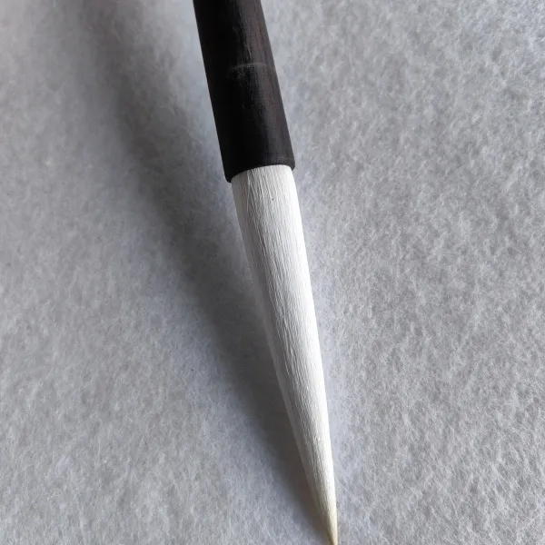 双羊牌30年老笔四号鹤甲纯羊毛笔直径1.31cm出锋8.3cm