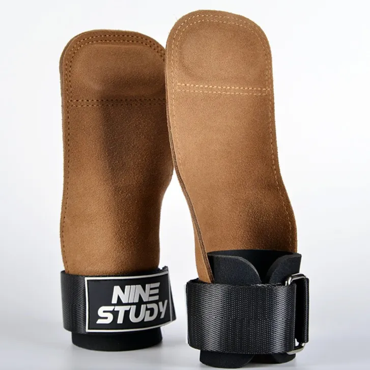 引体向上保护真皮深蹲握力助力带健身手套男保暖加厚护掌透气半指