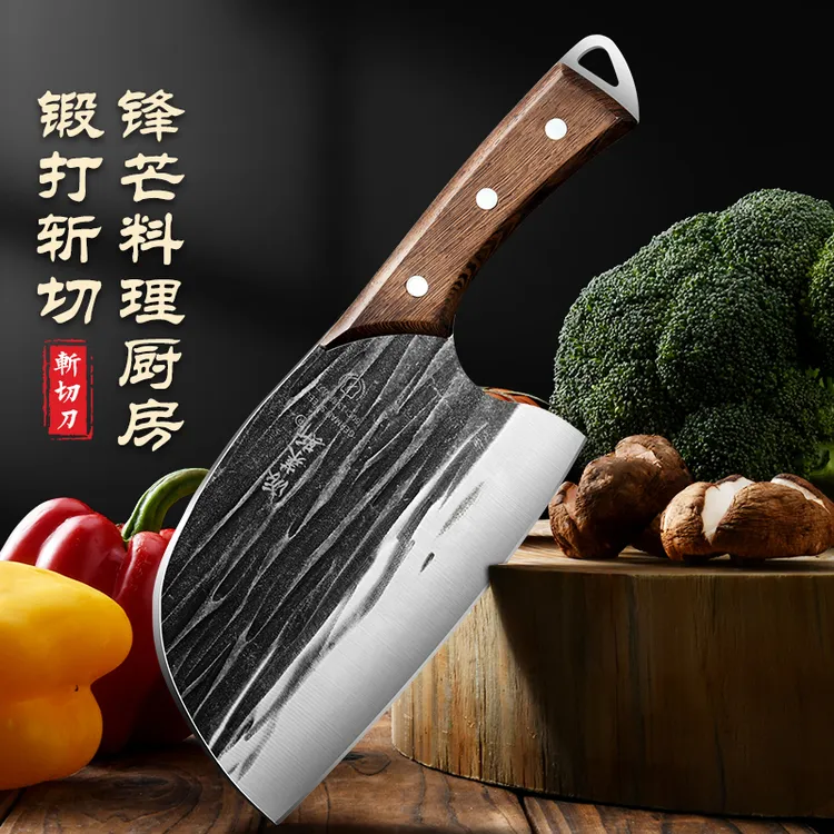 菜刀家用厨房刀具超快锋利切肉刀锻打斩切刀砍骨刀剁骨厨师专用刀