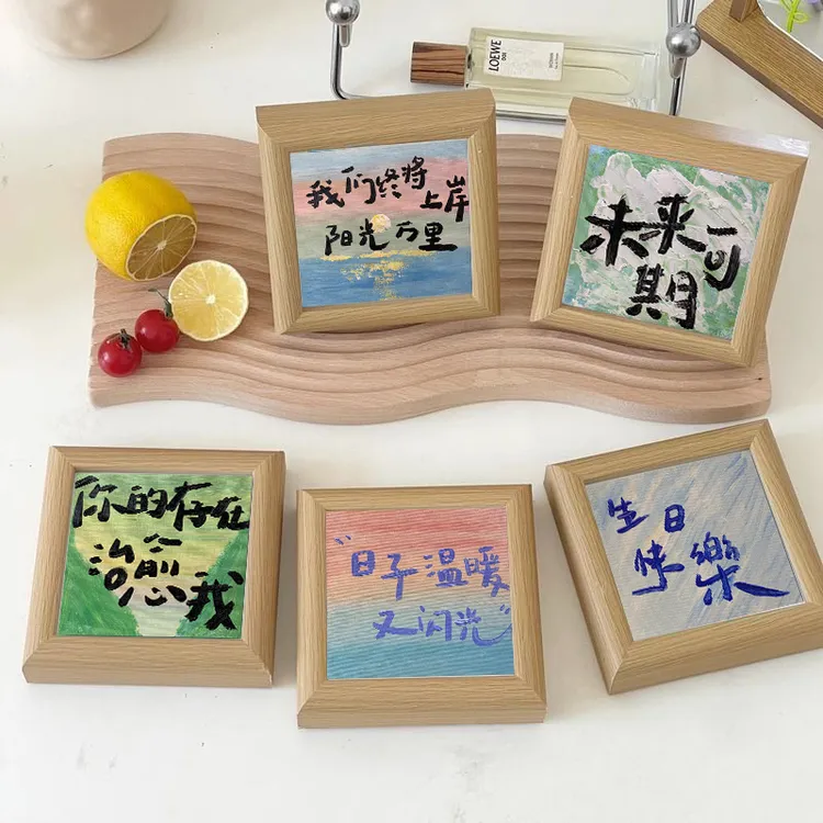 小相框油画风立体卧室办公桌面小摆件毕业礼物摆台生日送闺蜜朋友