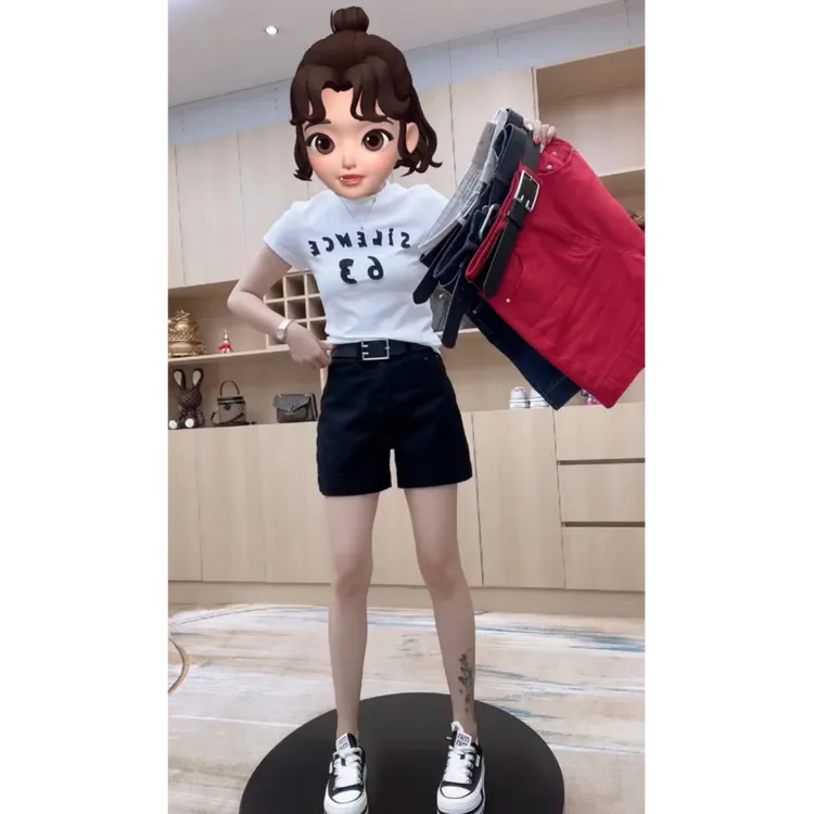 格洛森女装夏季新款薄款设计感高腰a字短裤百搭透气显瘦牛仔热裤