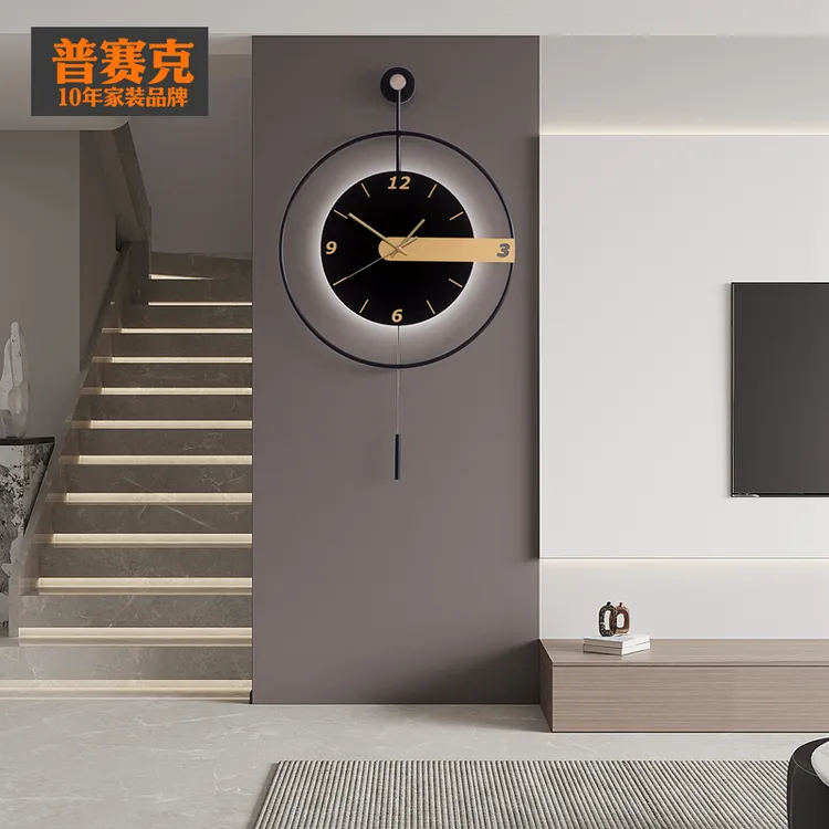 钟表挂钟客厅2023新款轻奢网红极简创意个性简约现代高端大气时钟