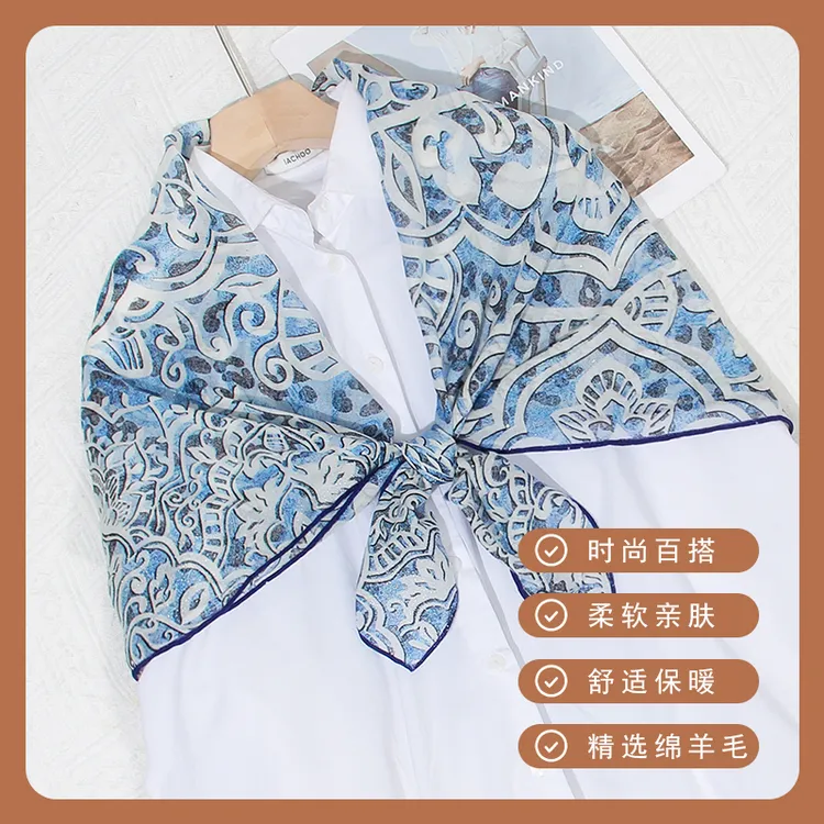 DILANYA/迪兰娅纯羊毛披肩两用旅游拍照围巾民族风护肩颈外搭方巾