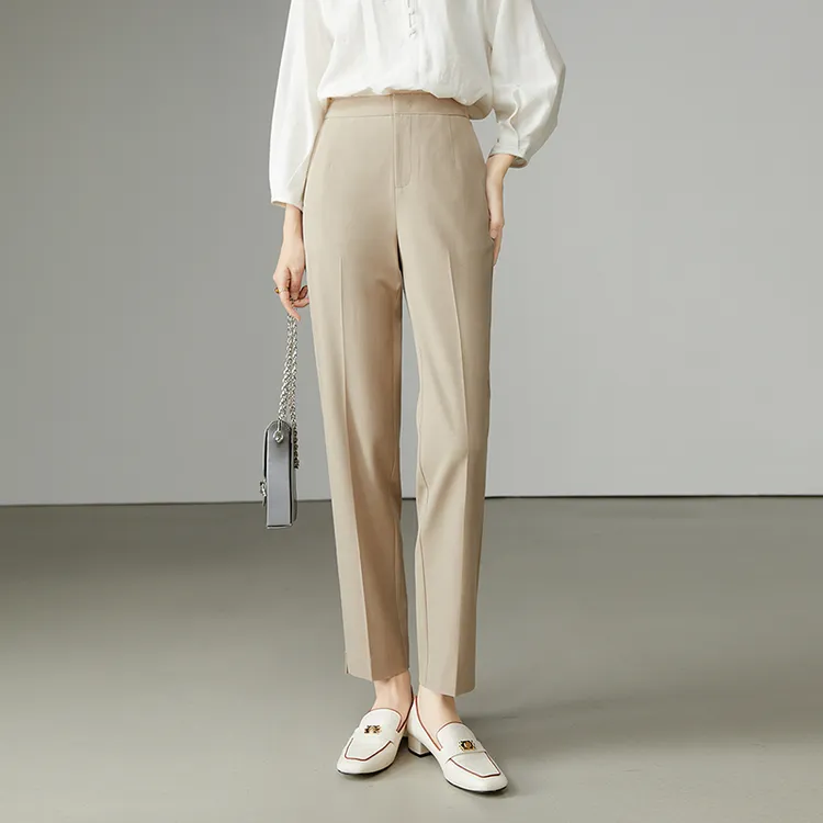 晚白【粉丝专享】款西装裤直筒小脚裤女24082235