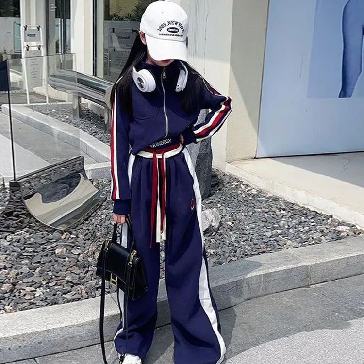 女童套装秋装2025新款儿童两件套中大童秋季网红炸街休闲运动服潮