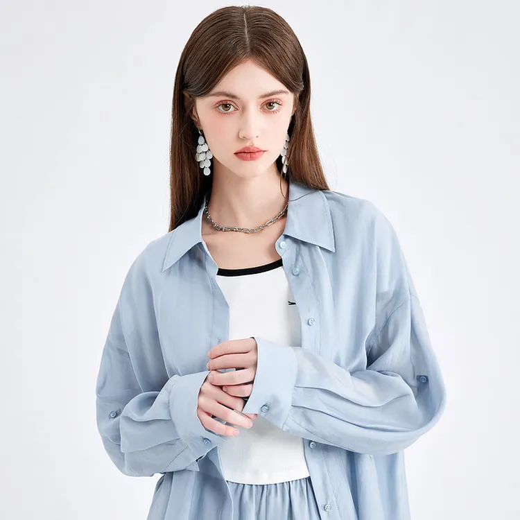 秋水伊人2025夏宽松衬衫休闲裤夏季新款百搭套装624101B010129