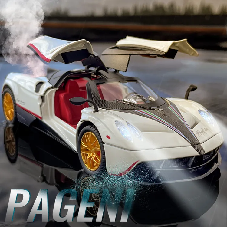 【可喷烟】帕加尼模型车1:24仿真合金跑车避震玩具汽车模型男孩收藏