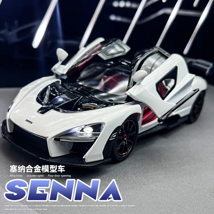 1:24迈凯伦塞纳合金车模仿真跑车汽车模型收藏手办摆件玩具车男孩