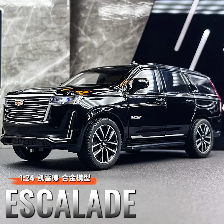1:24凯迪拉克凯雷德车模合金仿真SUV汽车模型摆件礼物男孩玩具车