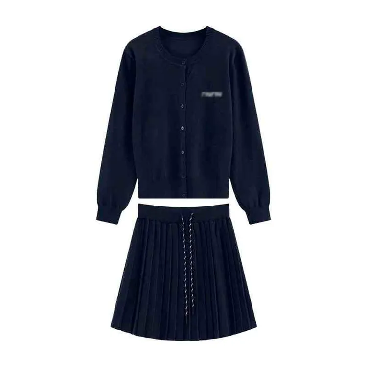 【奢姿】高级感大码女装2024冬季减龄针织两件套胖妹妹简约时尚套装