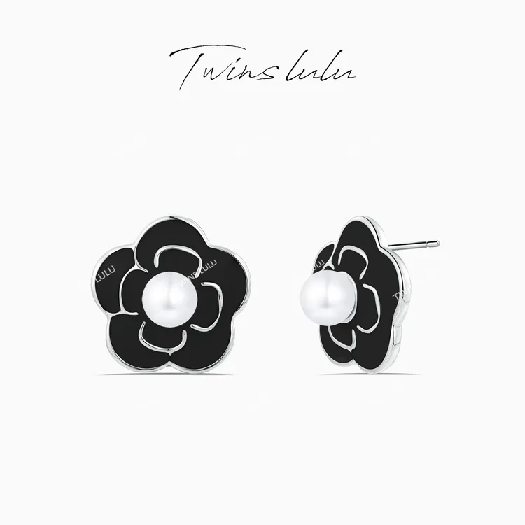 TWINS LULU 流光风 【经典山茶花 】轻奢百搭古典优雅耳环TSL1353