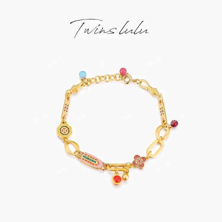 TWINS LULU 流光风【官方正品】新中式小众彩牌女生手链TSS7597