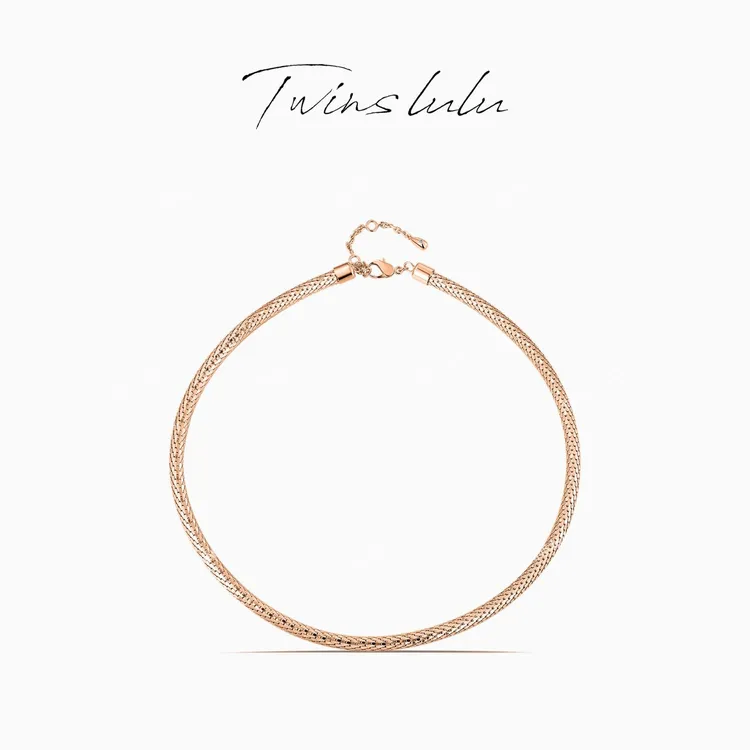 TWINS LULU925银流光风冷淡风锁骨链素款项链首饰女款TSJ9744