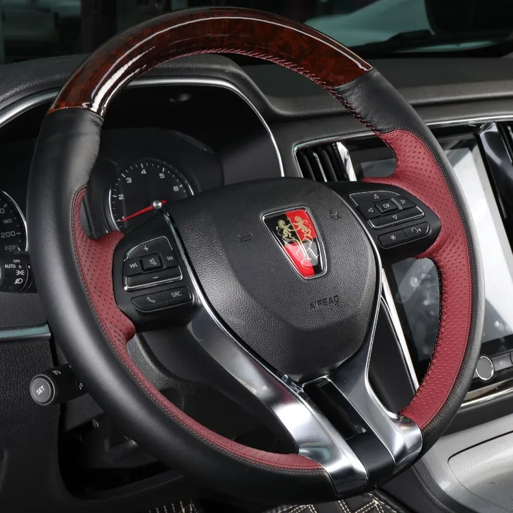 荣威RX5专用方向盘套ei5真皮手缝i6 ei6 RX3 RX8 ERX5防滑车把套