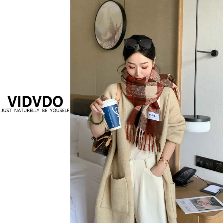 维度维朵【A1056秋日烟雨】韩版加大加厚高级感渐变秋冬围巾披肩