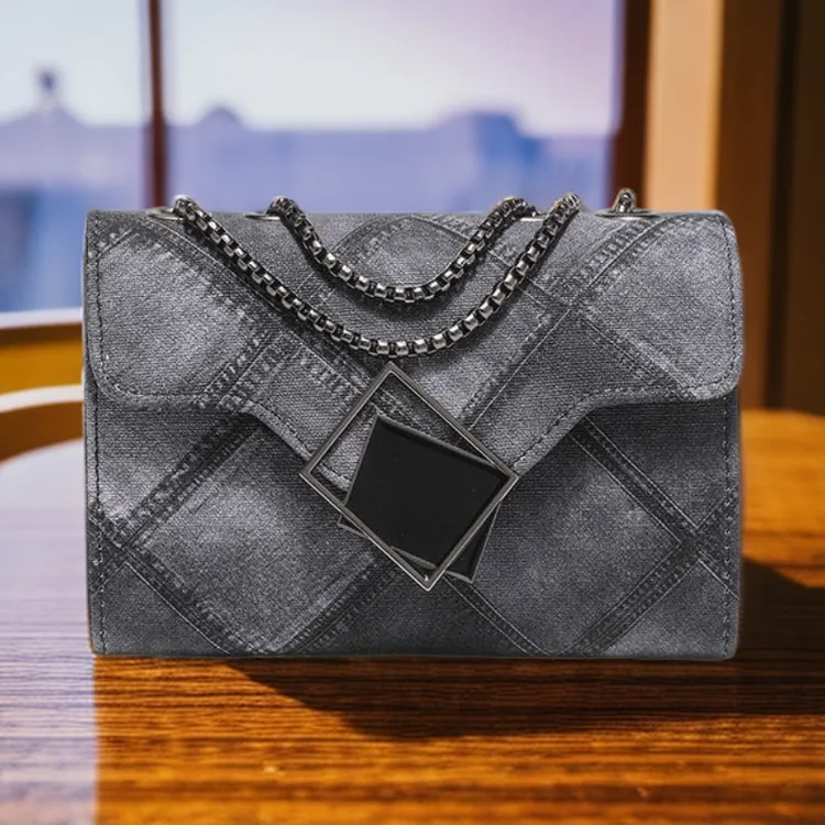 时尚百搭辣妹菱格链条包高颜值ins风斜挎包女