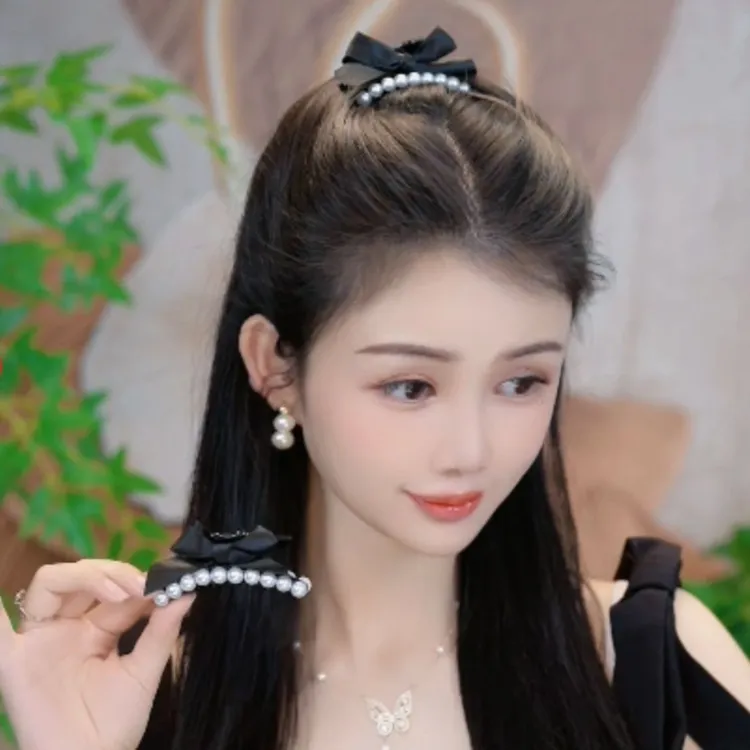 珠珠蝴蝶结小号抓夹女刘海夹碎发前额ins风学生侧边头发夹子发卡