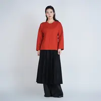 国风圆领长袖盘扣精致百搭气质女通勤宽松显瘦卿芷上衣CCL181179