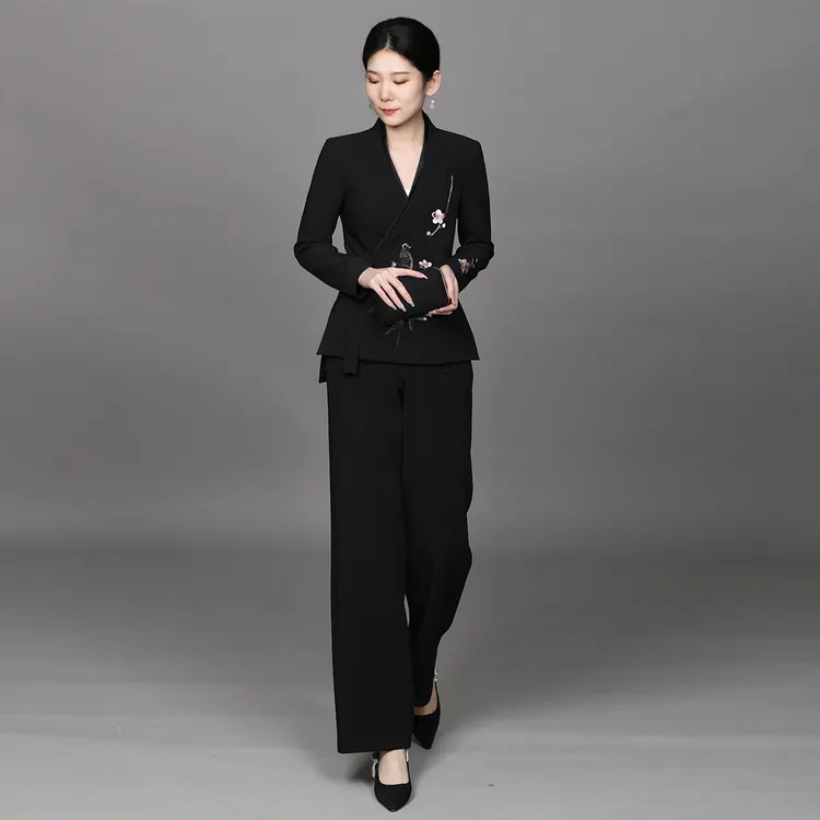 新中式国风女装高级感梅竹戏雀套装气质两件套ACL181063+ACL19721