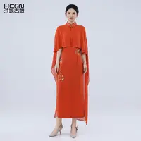 浒城古娘中式国风复古高贵洋气刺绣惊鸿仙子连衣裙女装-22B17175