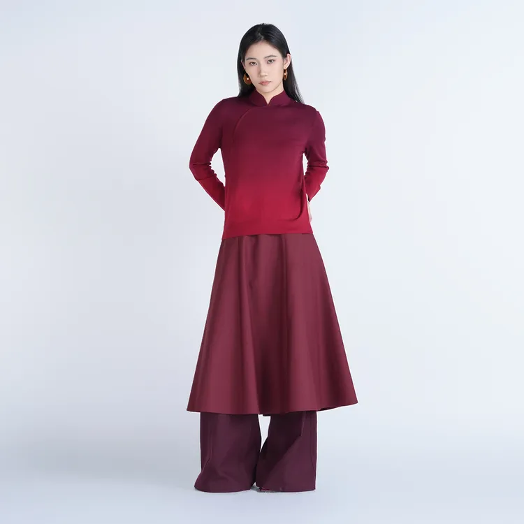 hcgn/浒城古娘国风渐变色绵羊毛舒适百搭悦熙毛衫上衣GDC61910