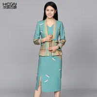浒城古娘醋酸中式春夏松鹤刺绣女瑞和西服套装18A23695+18A23696