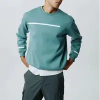 薄荷绿圆领套头长卫衣情侣运动时尚百搭宽松休闲上衣 054