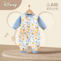 Disney/迪士尼婴儿连体秋冬装纯棉初生宝宝秋冬夹棉冬季保暖哈衣