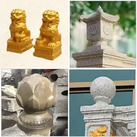 罗马柱栏杆水泥狮子模具装饰摆件阳台圆球莲花模型欧式落地自制
