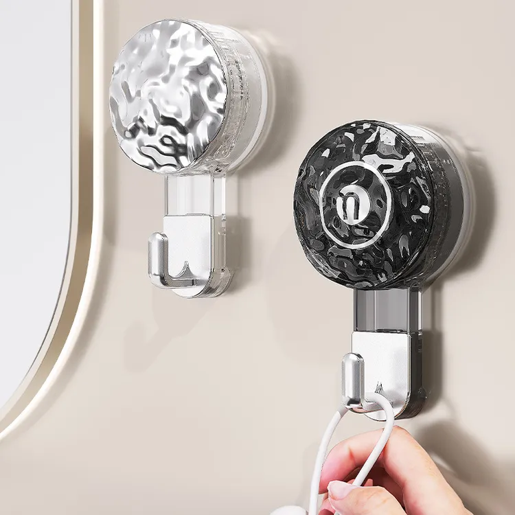 波纹吸盘挂钩免打孔浴室真空无痕强力粘胶贴墙卫生间毛巾门后粘钩