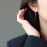 DoDoDouDou. 铜合金耳饰 长款流苏耳夹耳环盘无痛耳饰气质显脸瘦
