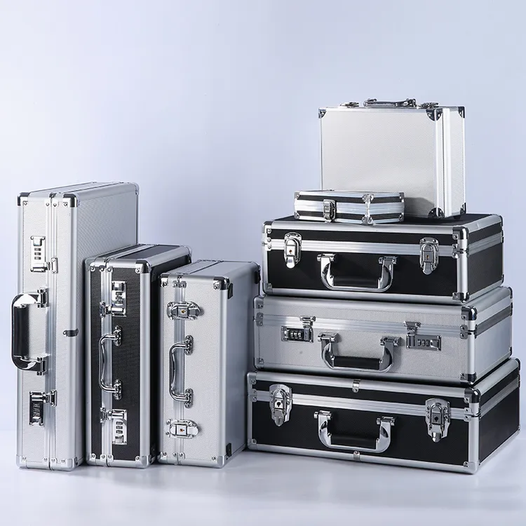 手提家用小声卡工具铝合收纳保险文件五金设备仪器盒玩具金属箱子