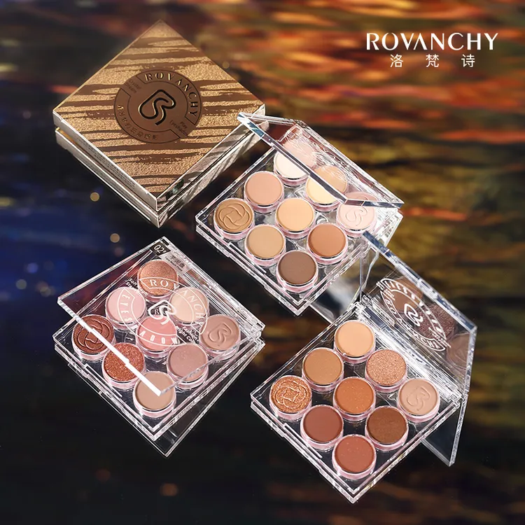 洛梵诗梦幻玩趣九色眼影盘大地色芋泥南瓜哑光盘不掉色初学者学生
